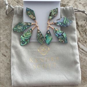 Kendra Scott Green and Blue Abalone Earrings